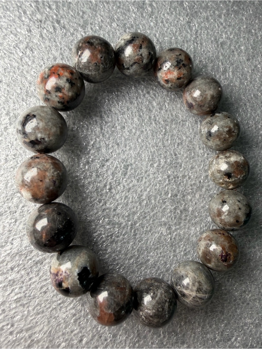 13MM UV Reactive Yooperlite Natural Crystal Bracelet